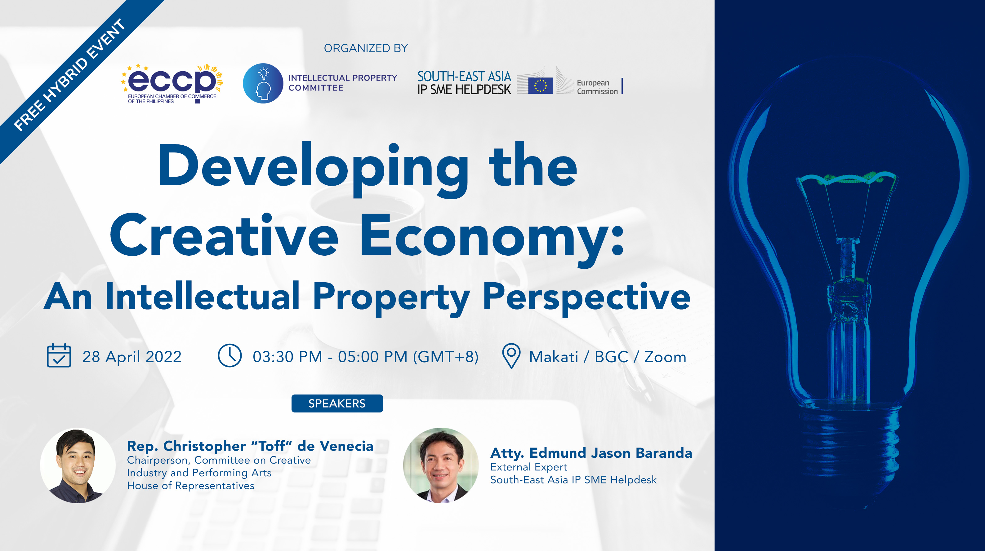 Hybrid Event: Developing the Creative Economy: An Intellectual Property Perspective (Co-Organised with ECCP)_ 28 Apr 2022