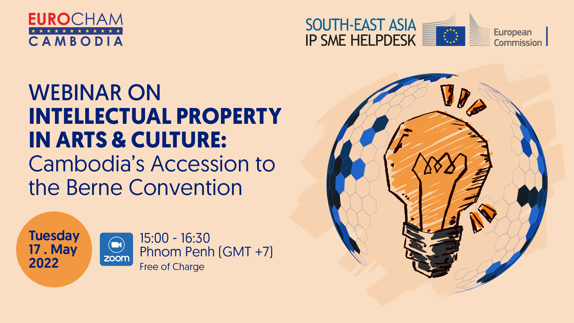 Virtual Training: Intellectual Property in Arts & Culture - Cambodia’s Accession to the Berne Convention (Co-Organised with EUC-KH)_ 17 May 2022