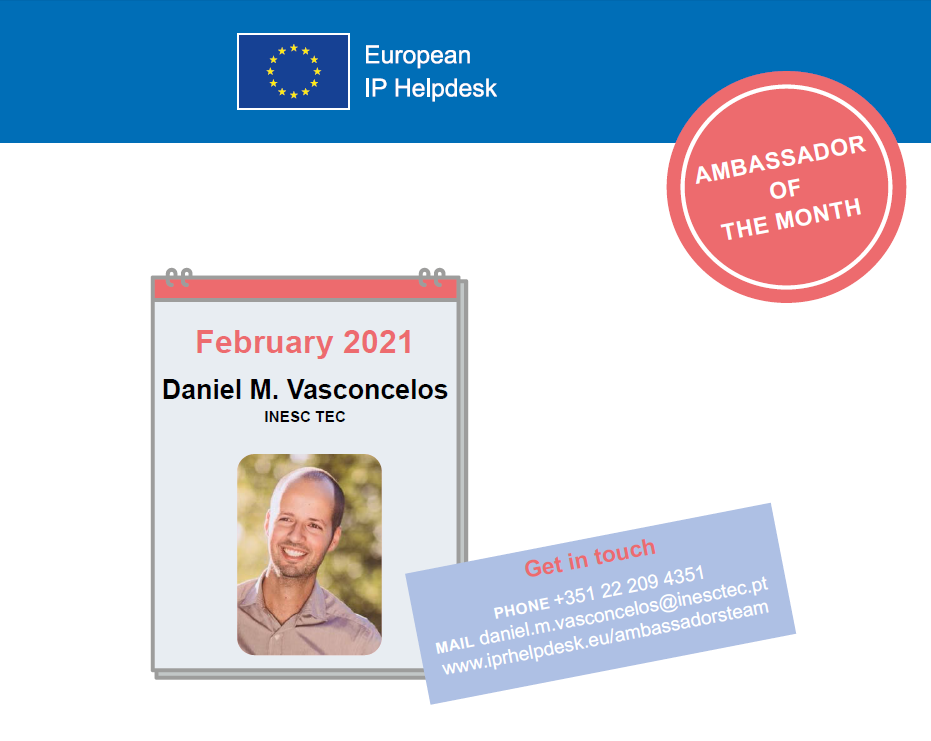 Daniel M. Vasconcelos, European IP Helpdesk Ambassador of the Month