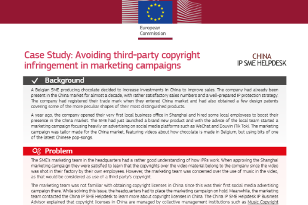 Avoiding third-party copyright infringement in marketing campaigns : case study
