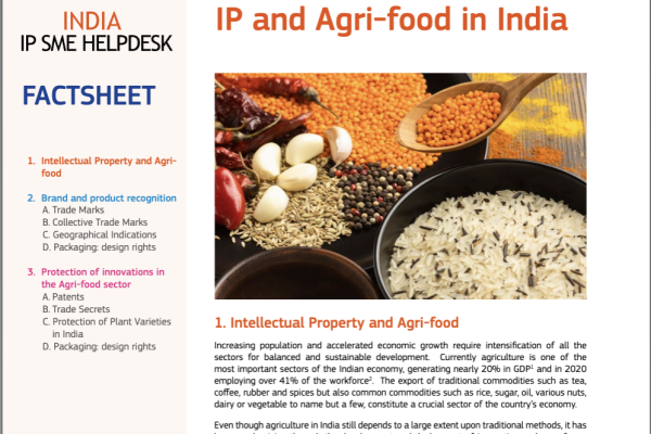 IP and agri-food in India_Factsheet